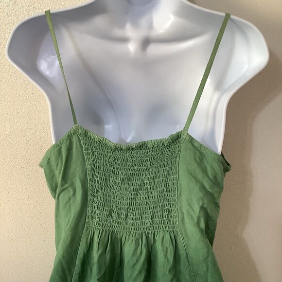 L' Pogee Green Cottagecore Boho Dainty Fringe Fairy Grunge Artsy Slip Dress S - Picture 8 of 12